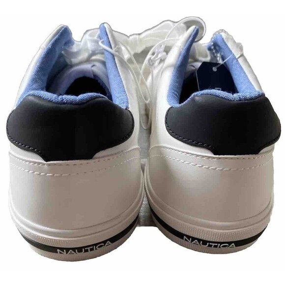 Nautica Men\'s Negril Classic Lace Up Low Top Sneaker White Navy CV2735 Size 10.5 main image 6